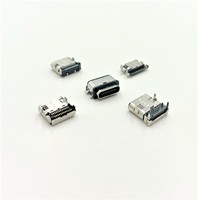 Conector SMT de enchufe hembra tipo C USB de 6 pines para servidor de red informática