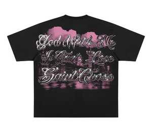 T-shirt Boxy pour hommes T-shirt graphique à col rond imprimé personnalisé T-shirt court en coton lourd pour hommes - Product Image 3