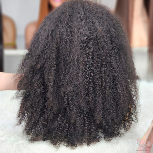 Nouveau Style cheveux bouclés 13X4 4X4 5X5 2X6 HD dentelle transparente perruques de cheveux humains 150% 180% 200% densité crépus bouclés perruque cheveux humains - Product Image 6