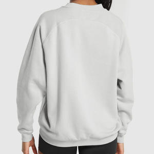 OEM ODM al por mayor personalizado impreso algodón pulóver sudadera de mujer de gran tamaño para la moda de invierno Streetwear frente liso en blanco - Product Image 4