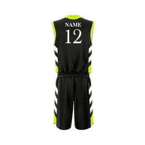 Ensemble d'uniformes de basket-ball respirants en maille de polyester OEM sur mesure bon marché, uniforme de basket-ball de haute qualité - Product Image 4