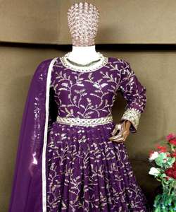 สวยมากและดีไซเนอร์ปาร์ตี้สวมเสื้อเย็บปักถักร้อยสุภาพสตรีอินเดียผู้หญิงเย็บสําเร็จรูปราคาต่ําขายส่งซูราษี - Product Image 6