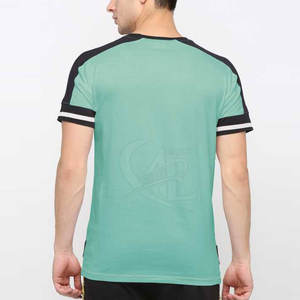 เสื้อยืดคอกลมสำหรับผู้ชายดีไซน์แบบกำหนดเองทำจากผ้าฝ้าย100% โลโก้ของคุณเอง - Product Image 3