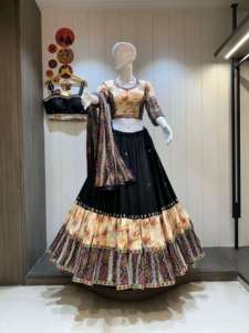 Laxmi Lifestyle - Chaniya Choli Tradicional de Alta Calidad para Navratri, Tela de Algodón Jaam Puro para Mujer, Dupatta con Bordado Vintage - Product Image 2