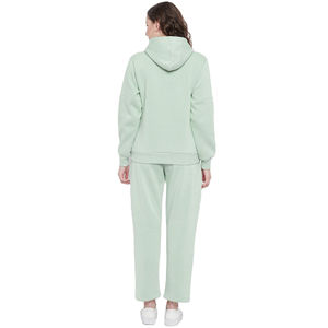 Survêtement décontracté pour femmes Pull-over en molleton de coton blanc OEM Logo personnalisé Vêtements d'entraînement pour femmes Survêtement Pantalon Ensembles Survêtement - Product Image 5