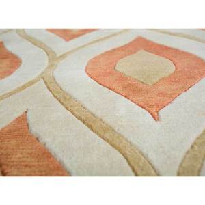 Alfombra de lana y viscosa anudada a mano Azalea Ivory, diseño geométrico rectangular para decoración del hogar, sala de estar, pasillo, gran alfombra de yute. - Product Image 3