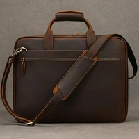 Sac à bandoulière classique vintage en cuir de vachette pour ordinateur portable, sac à dos de protection grande capacité portable style coréen