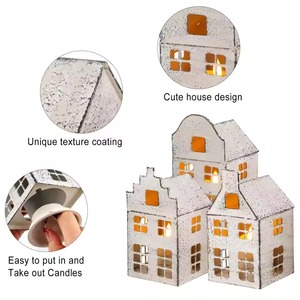 H.M.A Handicrafts Lanterne en argent rustique pour décoration de patio extérieur Finition patinée Décoration de Noël avec verre - Product Image 3