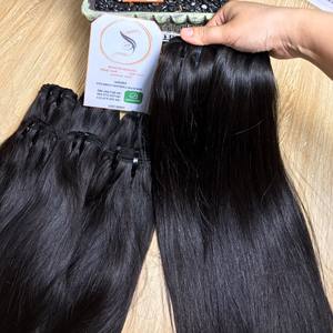 Extensión de cabello Remy virgen vietnamita de moda Máquina de estilo recto Trama doble Color natural Hecho en Vietnam - Product Image 4