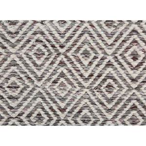 Tapis géométrique Abrash Adwv-13047 gris et noir en laine et viscose à tissage plat pour la maison, le couloir, le salon, le bureau des adolescents - Rectangulaire - Product Image 3