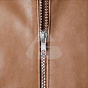 Chaqueta de Cuero para Hombre, Estilo Casual, Corte Ajustado, Cuello Alto, con Cierre, Características Antibacterianas y Transpirables para el Invierno de 2023 - Product Image 2