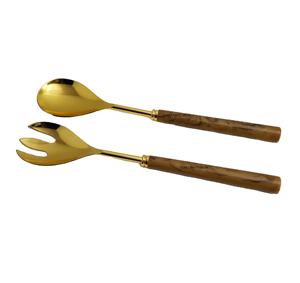 Cucharón de sopa de alta demanda, mango de resina chapado en oro de acero inoxidable, cucharas para servir ensalada de mezcla y cocina - Product Image 4