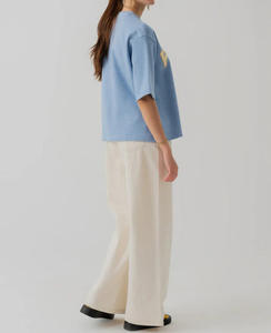 Camiseta de Algodón Grueso de Alta Calidad al por Mayor, Personalizable, de Manga Corta, Transpirable, de Secado Rápido, para Mujer, Corte Regular, para Verano - Product Image 6