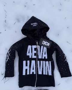 Sweat à capuche en velours de coton ajusté pour homme, style streetwear, séchage rapide, logo personnalisé, couleur sérigraphiée, automne - Product Image 6