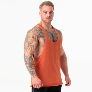Mens Gym Stringer Vest Lightweight Cotton <b>Racerback</b> Style Custom OEM Logo Breathable Mesh Wholesale Supplier <b>Tank</b> <b>Top</b> - Product Image 4