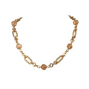 สร้อยคอผู้หญิงแบบโซ่ยาว 50 ซม. ผลิตในอิตาลี ประดับคริสตัล ชุบทอง 18K - Product Image 2