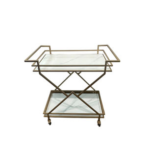 Carrito de Bar Elegante y Moderno con Diseño Geométrico de Líneas Cruzadas que Crea un Estilo Elegante, Precio al por Mayor - Product Image 3