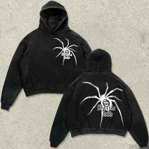 Pull-over 100% coton pour hommes, sweat à capuche personnalisé, doublure polaire, doux et confortable, brodé, logo personnalisé OEM d'hiver - Product Image 2