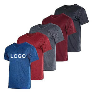 Meilleure vente séchage rapide course 100 polyester t-shirt personnalisé entraînement de gymnastique t-shirt Fitness hommes t-shirt coupe ajustée respirant - Product Image 5