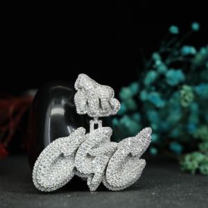 Collar con Colgante de Nombre de Hip Hop con Incrustaciones de Moissanita VVS, Corte Redondo, Personalizado de Fábrica, Pasa el Test de Diamantes, Joyería de Plata para Hombre - Product Image 5