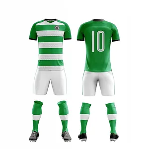 Custom Sublimation jersey cheap quick dry sport soccer uniform sets Polyester Mesh Throwback Football Jersey Soccer Wear