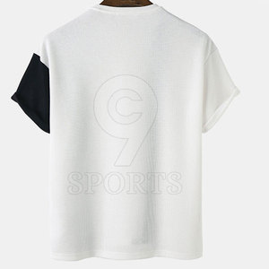 Camisetas estampadas ajustadas de buena calidad para hombre, ropa de calle de algodón 100%, camisetas nuevas teñidas lisas - Product Image 2