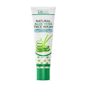 LIVEALTH BIOPHARMA Gel nettoyant visage à l'aloe vera, doux, parfum naturel d'aloe vera, pour tous types de peau, hydratant, nettoyage en profondeur, double action - Product Image 4