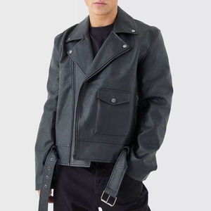 Veste en cuir pour hommes à prix réduit par le fabricant pakistanais design en gros veste en cuir de motard pour hommes de la meilleure qualité OEM - Product Image 1
