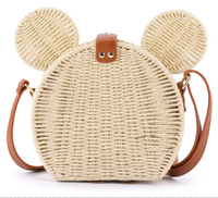 Mode fait à la main en rotin Vintage panier de rangement enfants sac à bandoulière maison forme meilleur cadeau pour filles enfants décor bébé produit