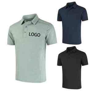 Chemise en tricot uni pour homme, coupe ajustée, tissu respirant, design moderne et sportif, option de logo personnalisé - Product Image 4