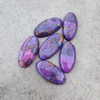 Vente en gros de pierres précieuses en vrac de qualité AAA, turquoise cuivrée violette naturelle, grand cabochon ovale, dos plat, calibré, tailles certifiées par un tiers