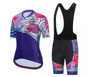 Ensemble de maillots de cyclisme pour femmes de haute qualité vêtements de vélo respirants à manches courtes avec fonction de séchage rapide Sublimation vêtements de vélo - Product Image 1