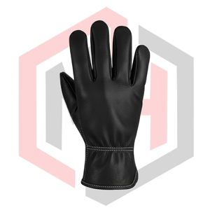 Gants de sécurité multi-usages en cuir de vachette noir - Haute visibilité, lavables en machine, résistants aux déchirures, sans silicone, sans poudre, personnalisables - Product Image 3