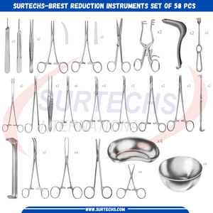 Ensemble d'instruments de réduction mammaire en acier inoxydable allemand de haute qualité Instruments de chirurgie plastique manuelle Surtechs - Product Image 3