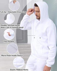 Conjunto Deportivo Personalizado de Algodón y Poliéster de 380 g/m², Sudadera con Capucha Extra Grande para Hombre, Pantalones Deportivos, Logotipo Bordado en Chenilla, Color Negro y Amarillo - Product Image 6