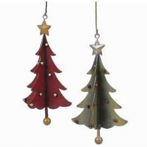 Árbol de Navidad Adornos colgantes metálicos Navidad Metal colgante Navidad Hogar Granja Decoración - Product Image 1