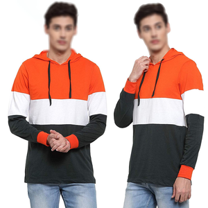 Logotipo personalizado Cortar y coser Hombres Ropa Sudaderas con capucha Prendas de abrigo Calidad excelente Venta caliente Hombres Color liso Bloque Sudaderas con capucha - Product Image 6