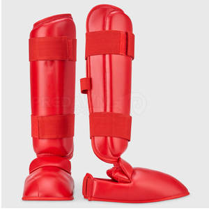 Protections de tibia professionnelles durables pour l'entraînement de boxe - Matériel PU/cuir - Product Image 2