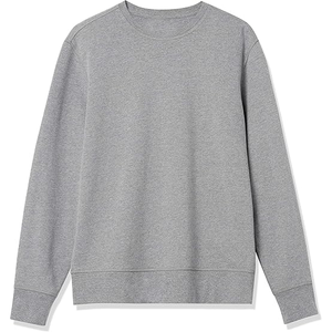 Sudaderas con cuello redondo en blanco de algodón 100% para hombre, sudadera térmica de peso pesado con cuello redondo, logotipo personalizado - Product Image 6