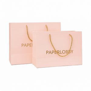 Premio di lusso della vendita del nastro personalizzato oro rosa rosso lamina grande borsa della spesa di carta per vestiti scarpe calzini - Product Image 4