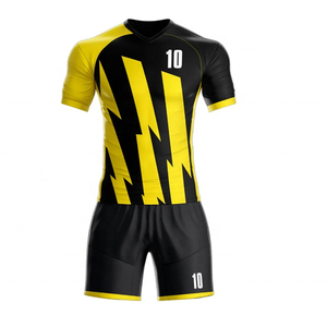 Venta Directa de Fábrica, Uniformes de Fútbol para Hombre, Transpirables, Ligeros, de Manga Corta, Personalizables, Ropa Deportiva - Product Image 4