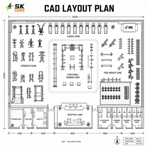 SK Gym Equipment Full Set Commercial for Fitness Center Hotel Club Strength Cardio Package Supplier Factory Direct OEM ODM China - Product Image 3