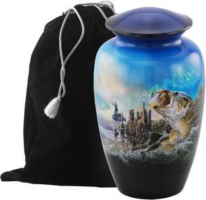 โกศโลหะทาสีสวยงามสำหรับขี้เถ้าเถ้ากระดูกสำหรับผู้ใหญ่โกศโลหะราคาไม่แพงทาสีด้วยมือขนาดพิเศษ - Product Image 6