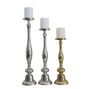 Classic Design Metal Pillar <b>Candle</b> <b>Holder</b> for Home & Christmas Tabletop Decorative Gold Plated <b>Tall</b> <b>Candle</b> Pillars - Product Image 2