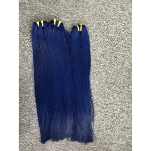 2023 Venta caliente azul recto vietnamita cabello humano virgen para encaje longitud larga longitudes personalizables - Product Image 4