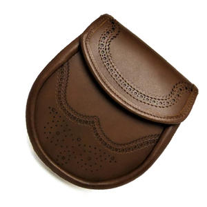 Sporran Kilt de cuero de color sólido de alta calidad sporran Sporrans de cuero genuino a precios al por mayor - Product Image 3