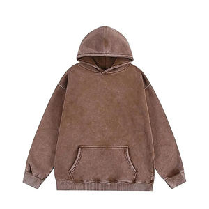 Sun Fadded hombres de alta calidad 100% algodón impermeable polar invierno sudaderas con capucha 430g Stonewashed sudaderas con capucha bordadas - Product Image 3