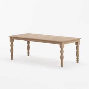 Ensemble de table à manger moderne européenne en teck massif 9 pièces avec 8 chaises rembourrées à dossier croisé, fabriqué à la main pour une utilisation hôtelière - Product Image 6