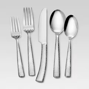 Cubiertos de Acero con Mango Azul Elegante y Cabeza Plateada, Cubiertos Premium Ideales para Restaurantes, Hoteles y Uso Doméstico - Product Image 3