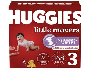 Couches pour bébés Huggies, toutes tailles, prêtes à être expédiées, Newborn, Little Snugglers, Little Movers, Natural Care Sensitive Baby - Product Image 2
